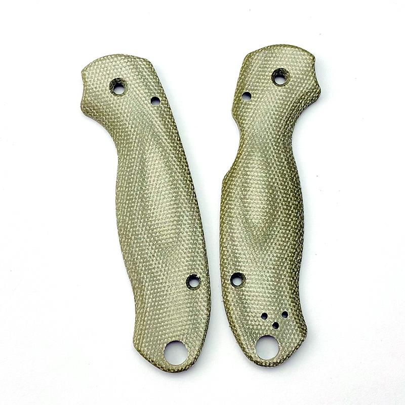 Micarta Spyderco Scales Paramilitary 3 C223 Handle Knife Parts - Image 4