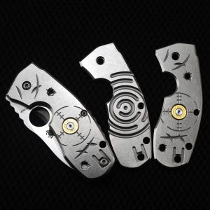 Spyderco C158 Titanium Scales Techno Aftermarket Handle