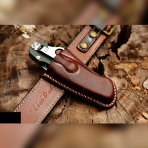 Spyderco C81 C223 Cowhide Leather Sheath Handmade PM2 PM3