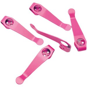 Spyderco Clip for Women Girl Titanium Pink Para 2 & 3 Manix 2 XL