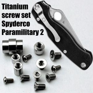 Spyderco Para 2 Full Set of Screws Titanium C81 Knife Parts