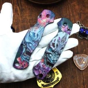 Spyderco Para Military 2 Titanium Scales C81 Japanese Hannaya Handle