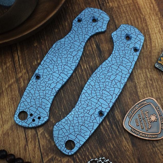 Spyderco Para Military 2 Titanium Scales C81 Japanese Hannaya Handle - Image 7