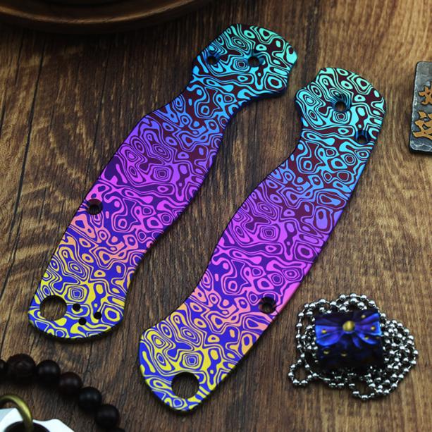 Spyderco Para Military 2 Titanium Scales C81 Japanese Hannaya Handle - Image 14