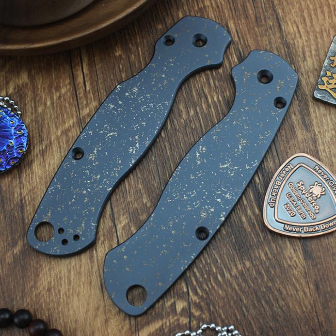 Spyderco Para Military 2 Titanium Scales C81 Japanese Hannaya Handle - Image 6