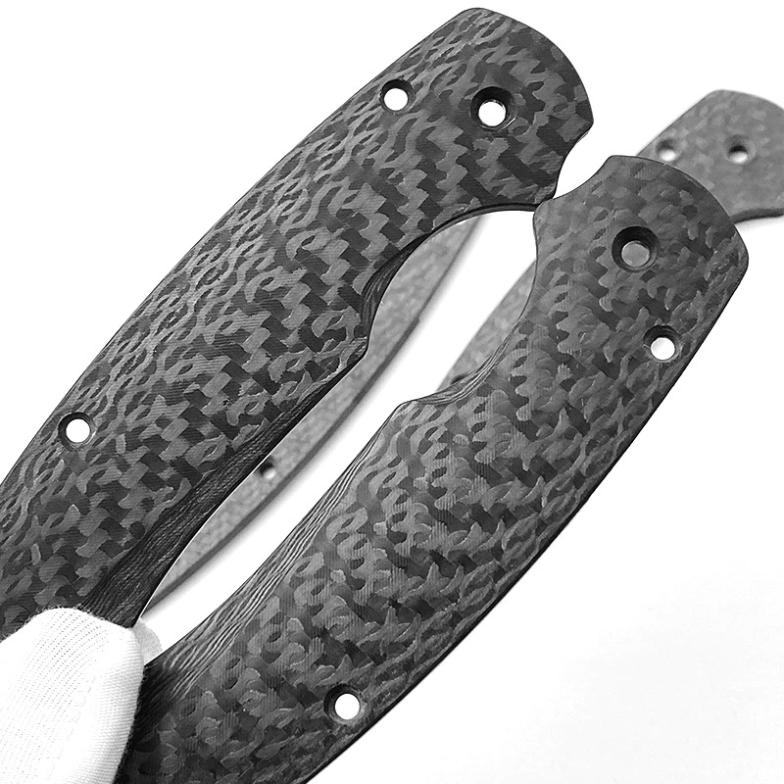 Spyderco Paramilitary 2 Para 2 C81 PM2 3K Carbon Fiber Grips Handle Grips - Image 2