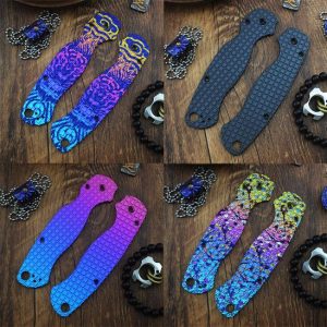 Spyderco Paramilitary 2 Titanium Scales C81 Replacement Parts