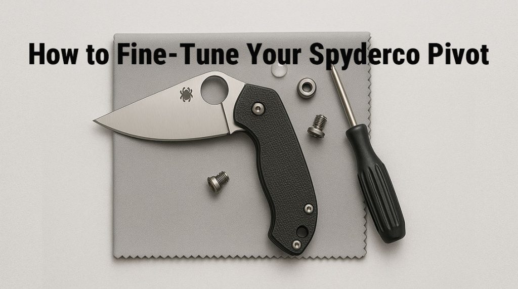 Adjusting a Spyderco knife pivot screw with a Torx driver