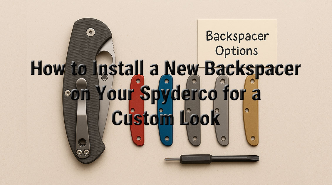 Spyderco knife disassembled with a custom backspacer ready for installation