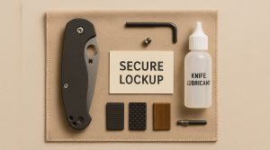 Adjusting a Spyderco pivot screw to fix blade play