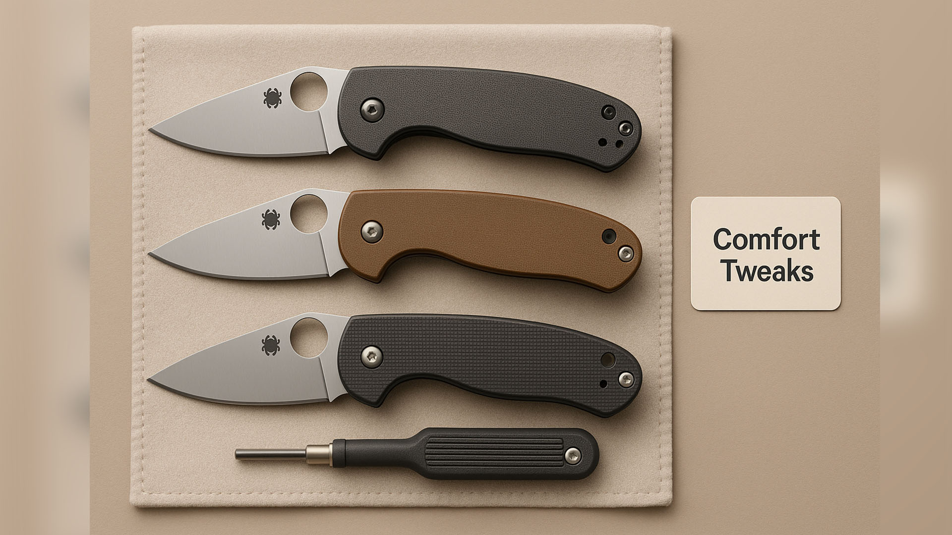 Modified Spyderco knife with custom scales and ergonomic tweaks