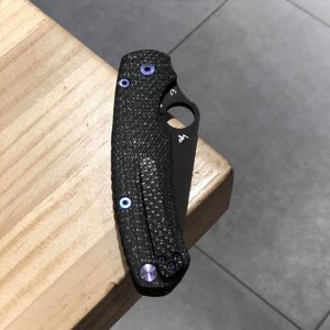 Spyderco C81 3K Carbon Fiber Premium Scale Handle Back Spacer Spine Para 2 PM2