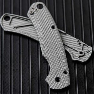 Spyderco C81 Carbon Fiber Silver Plated Handle Scale Para Military 2 PM2