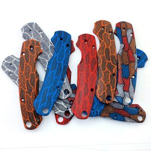 Spyderco C81 G10 Damascus Design Handle Scale Para Military 2 PM2