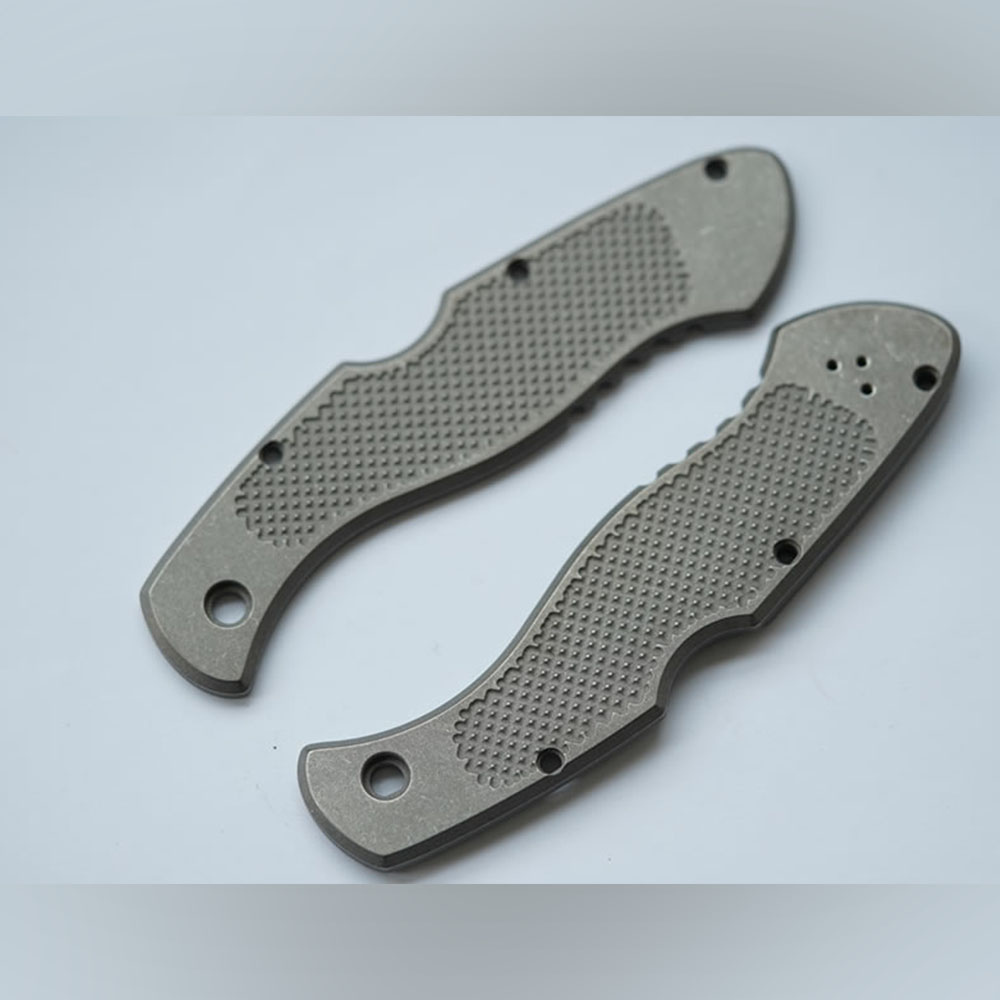 Titanium Anti Slip High End Scale Handle for Spyderco C12 Civilian TC21
