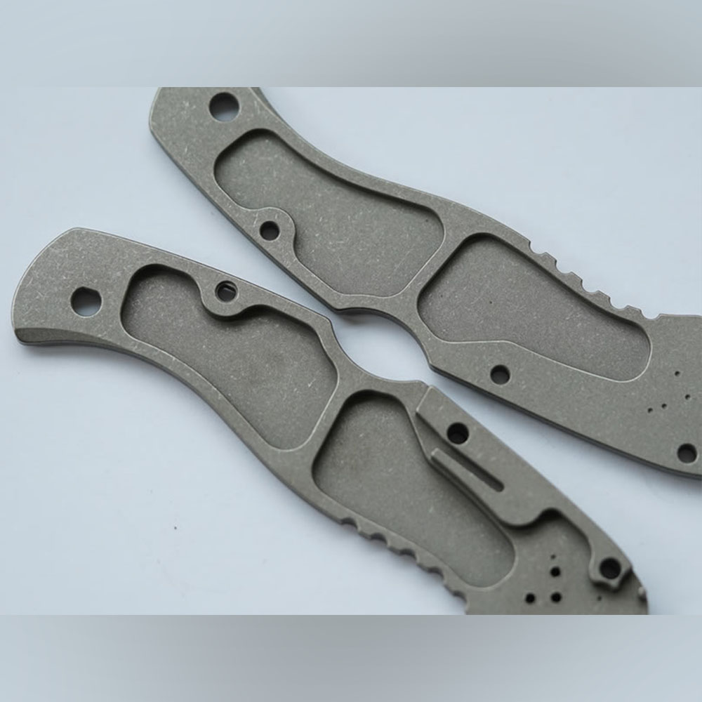 Titanium Anti Slip High End Scale Handle for Spyderco C12 Civilian TC21 - Image 4